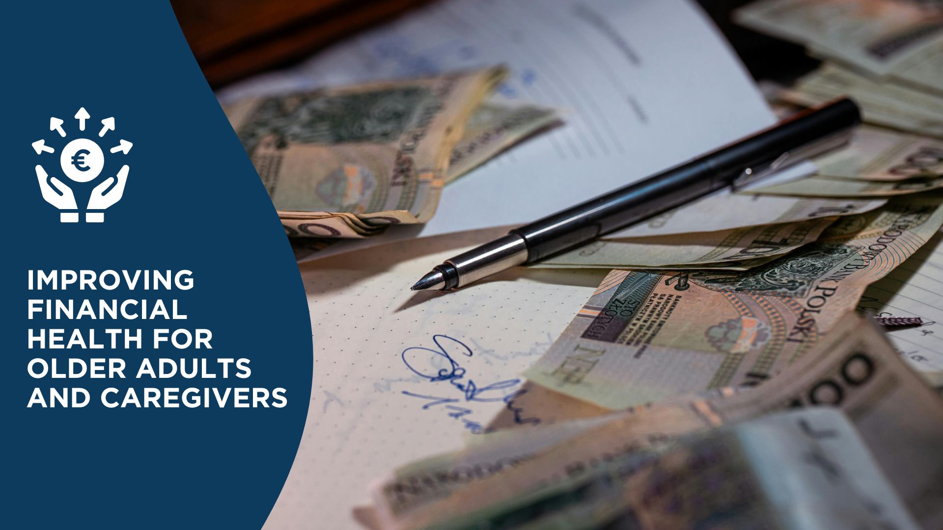 Image shows pen paper and money