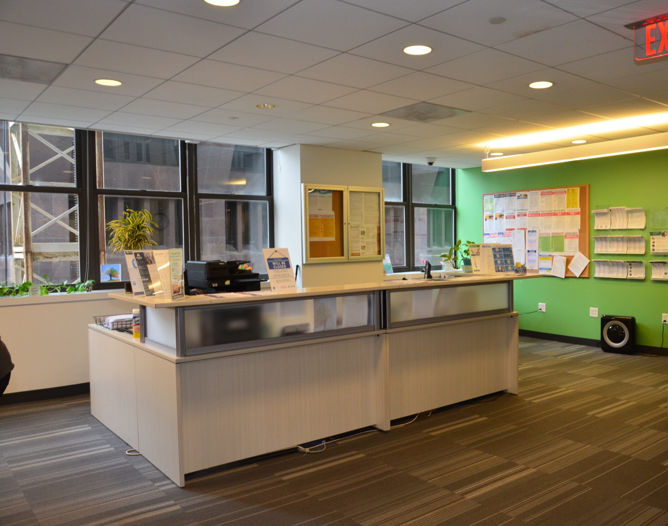 Welcome desk at MassHire Downtown Boston